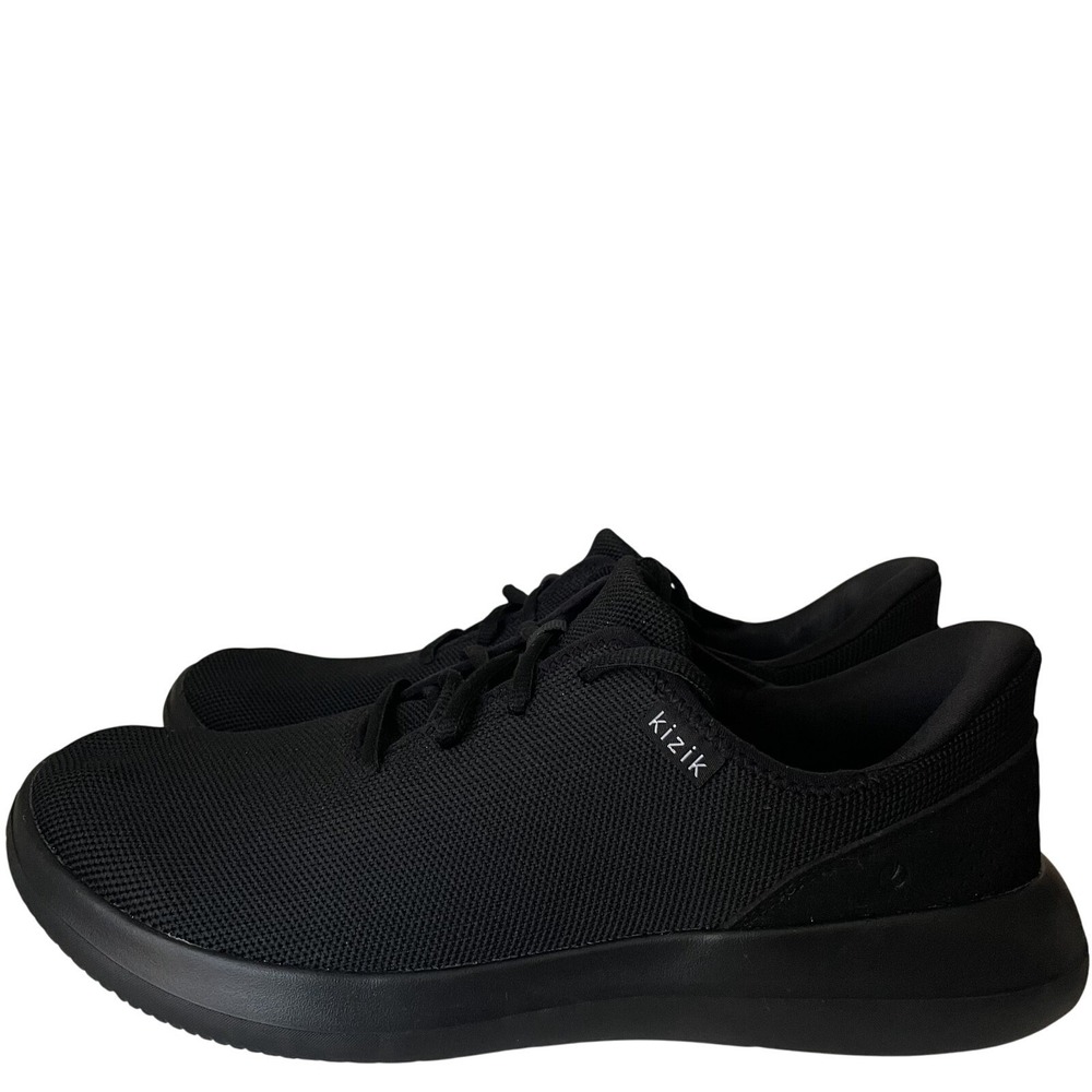 Kizik Madrid Eco-Knit Black Sneakers Shoes‎ Mens 10 Wide Womens 11.5 Wide